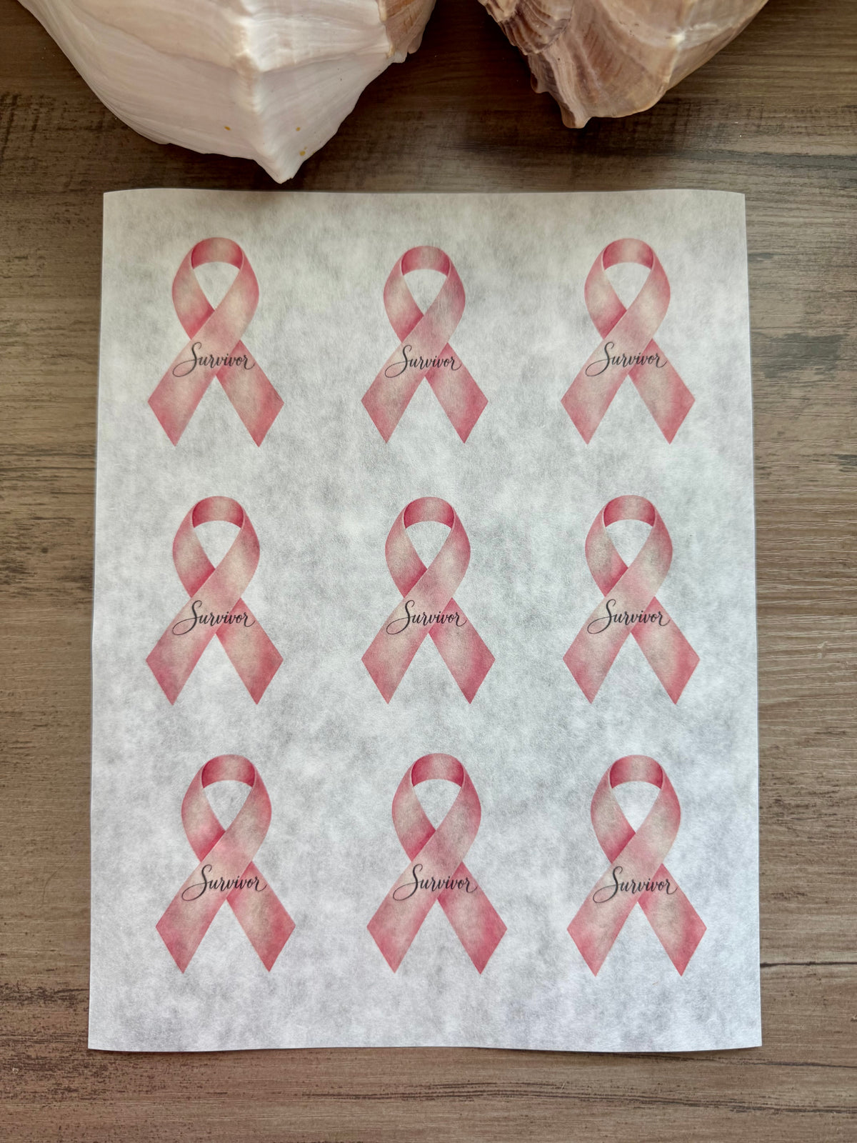 Breast Cancer Awareness Ribbon Decoupage Paper