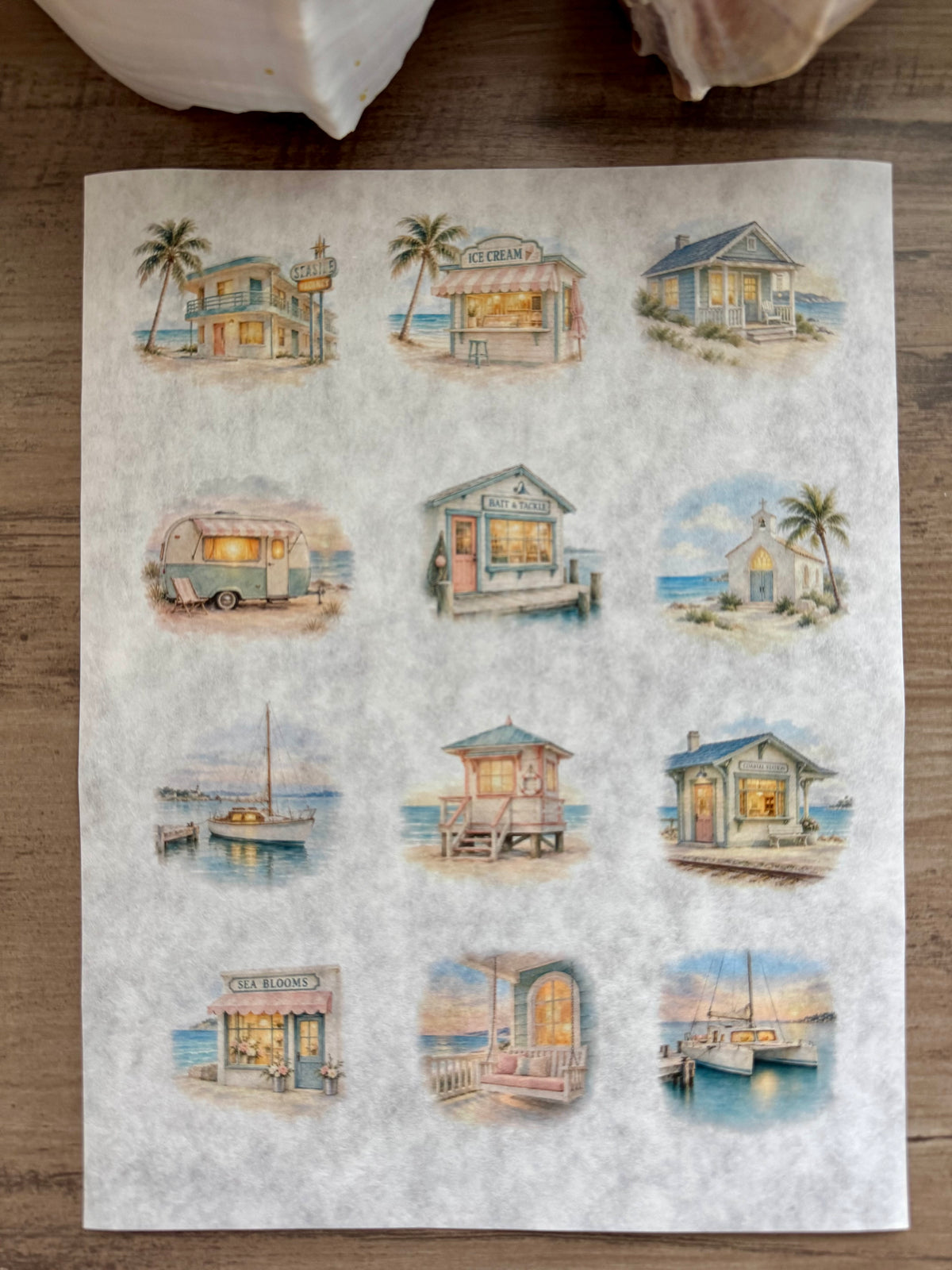 Coastal Glow Decoupage Paper