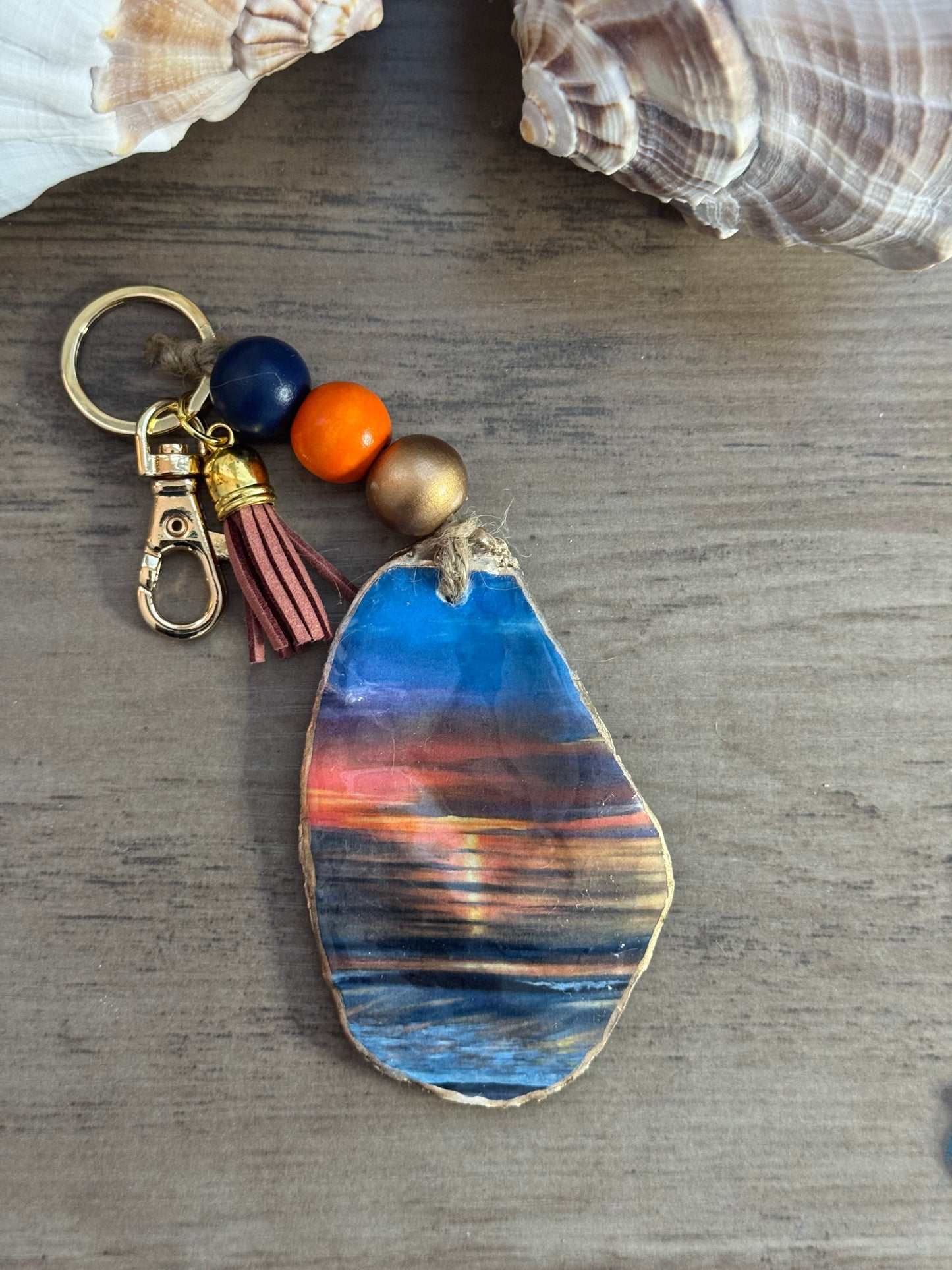 Golden Hour Coast Keychain/ Bag Charm