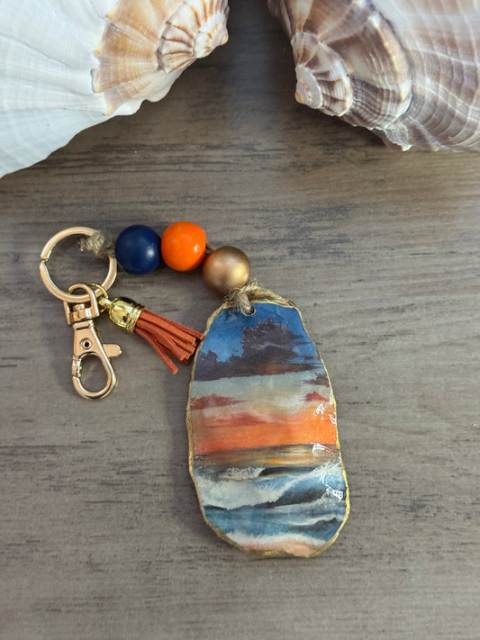 Golden Hour Coast Keychain/Bag Charm