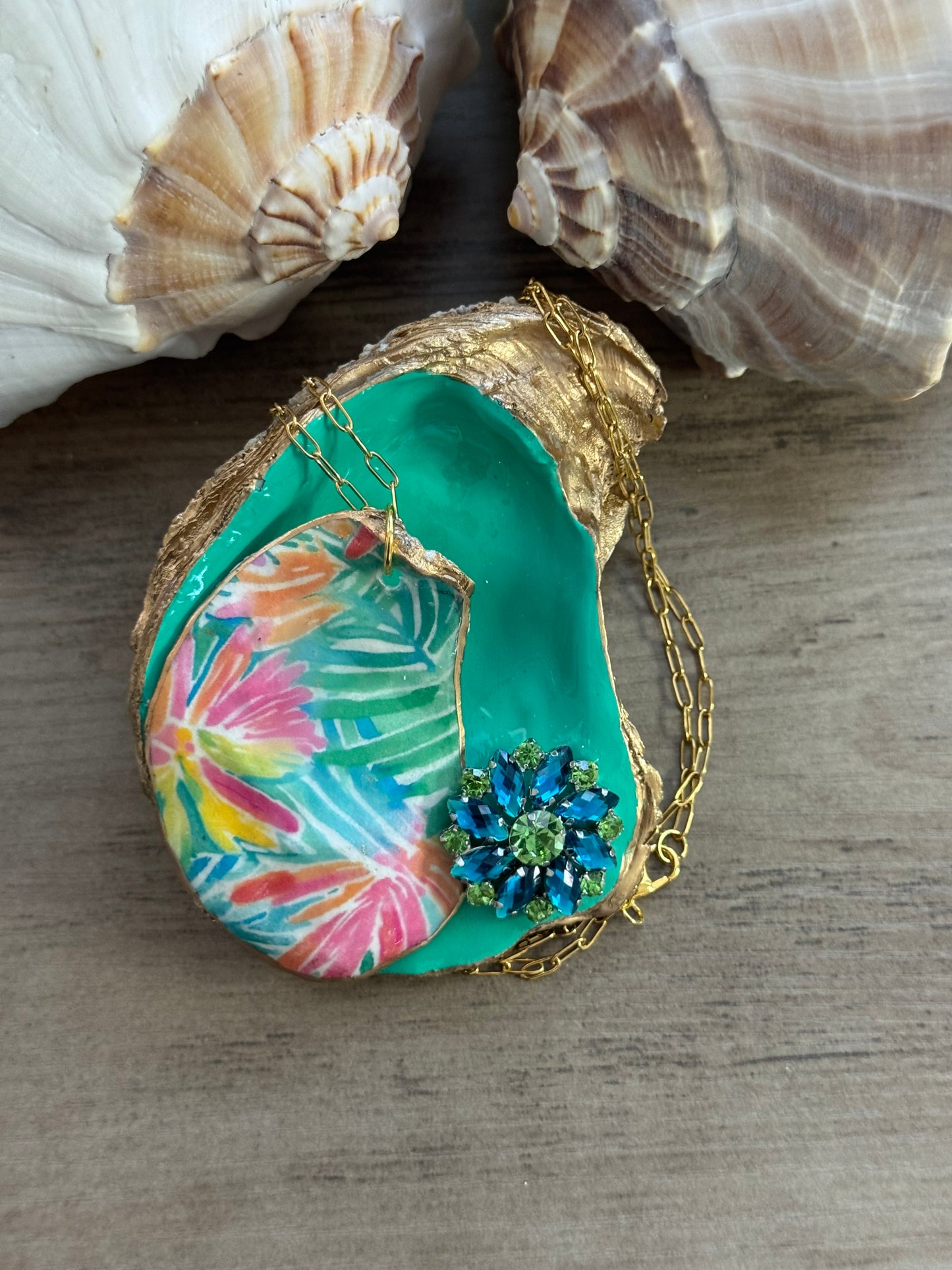 Seaside Expressions Trinket Tray With Necklace