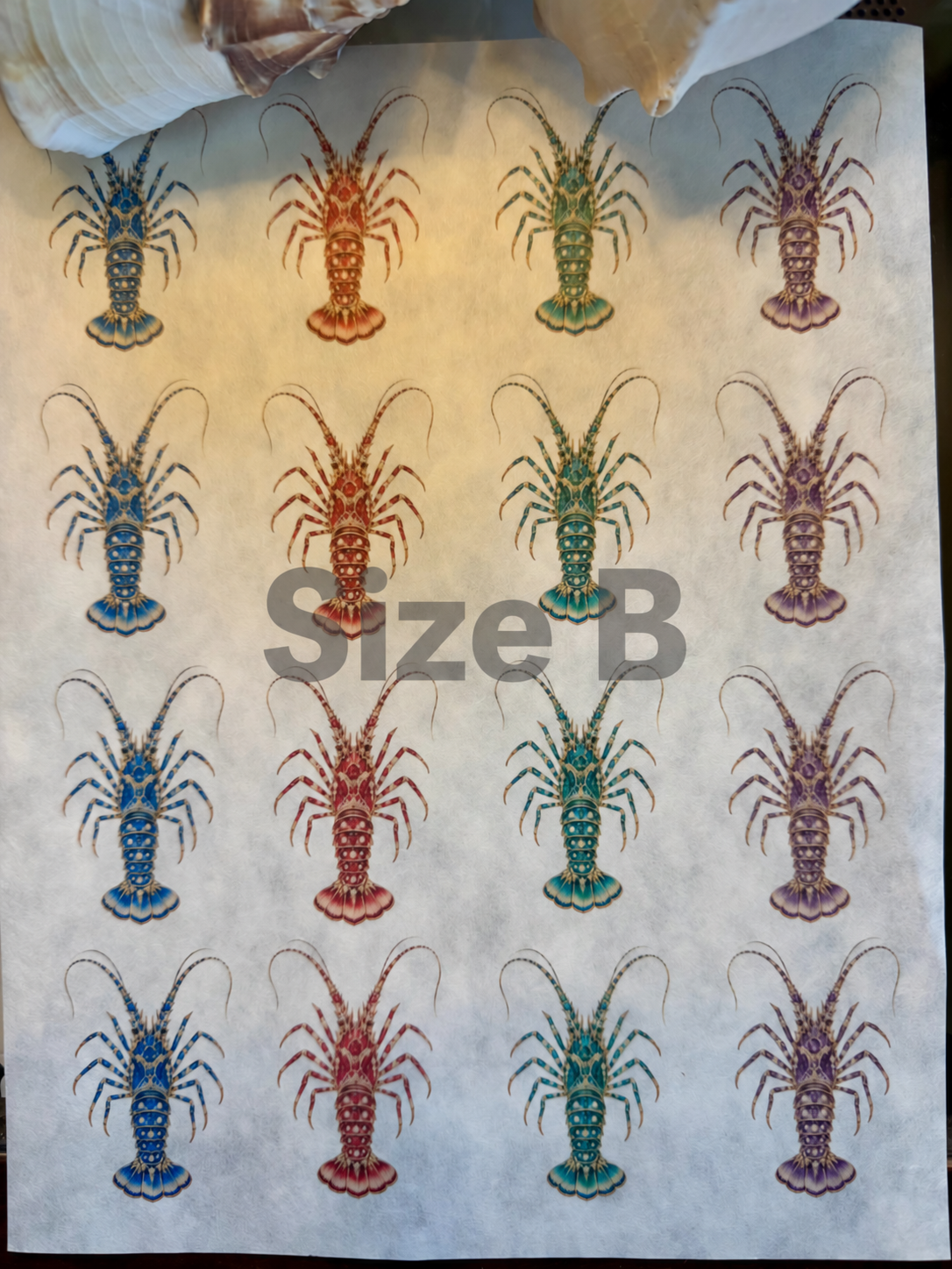 Florida Bejeweled Lobster 2 Decoupage Rice Paper