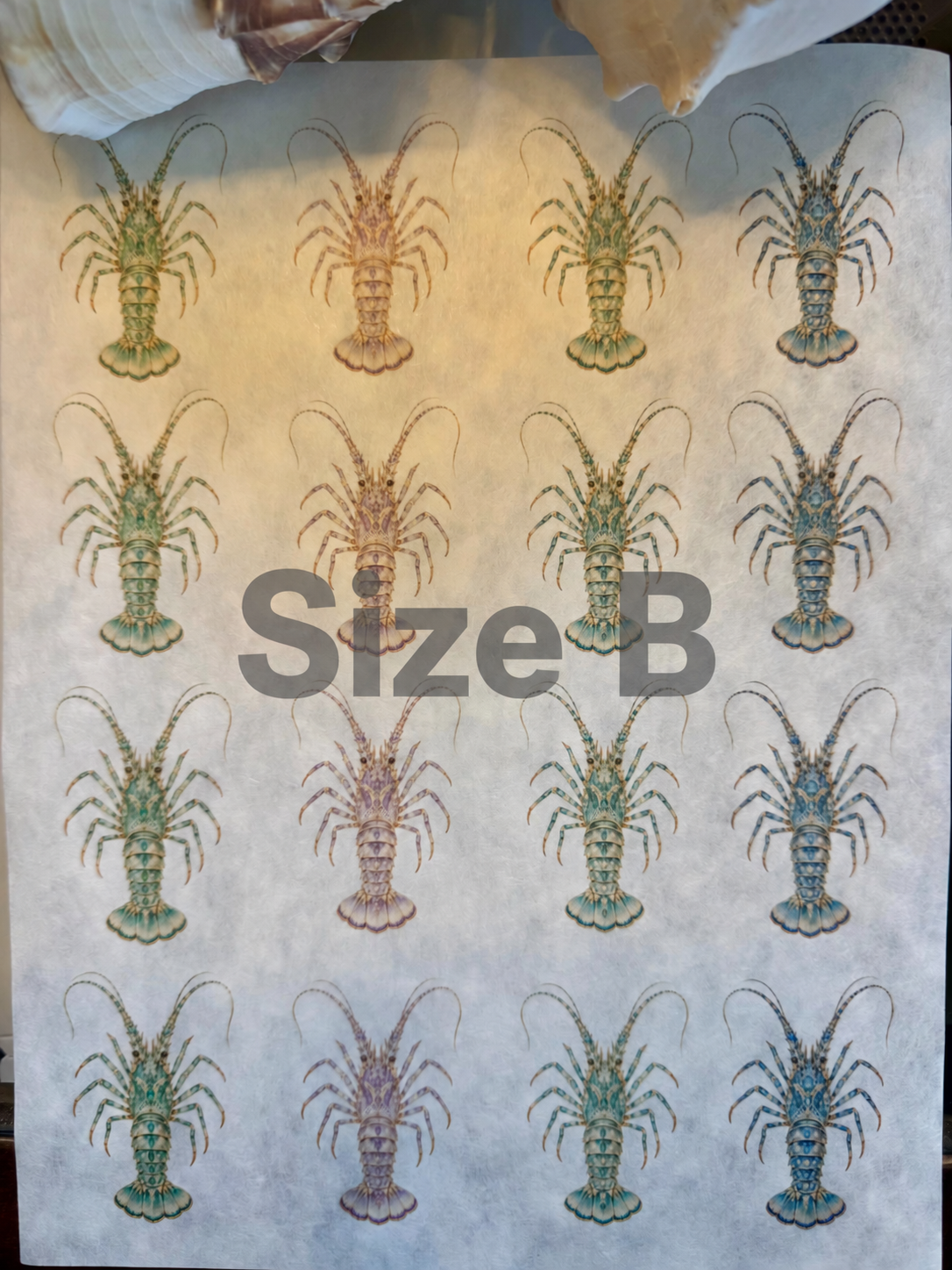 Florida Bejeweled Lobster Decoupage Rice Paper