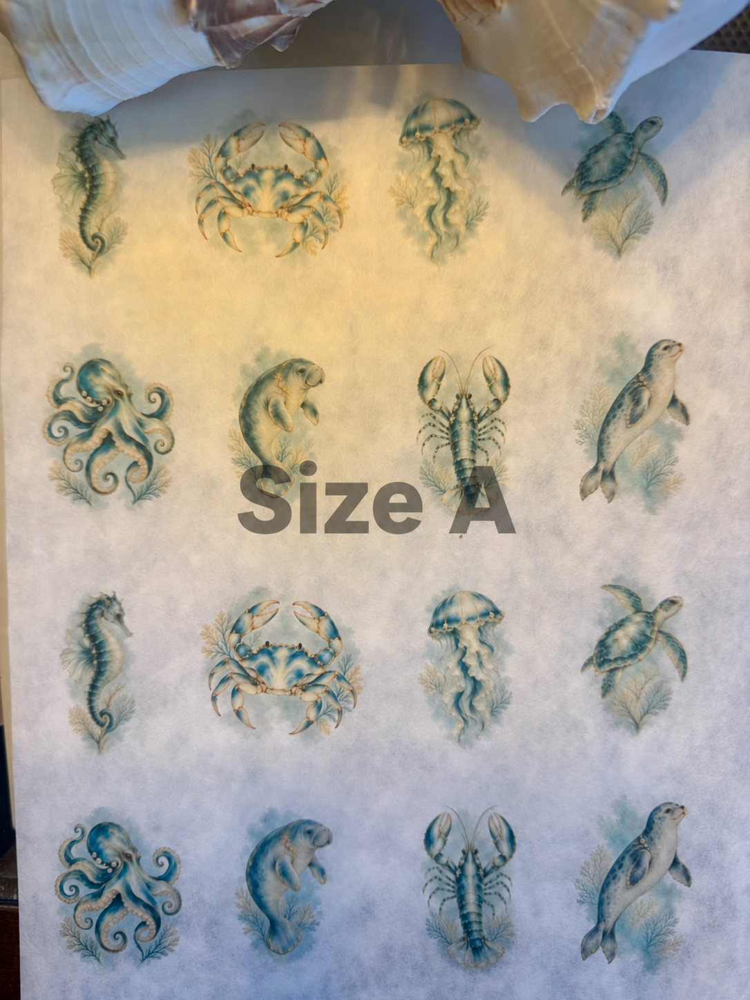Gilded Tides Decoupage Rice Paper