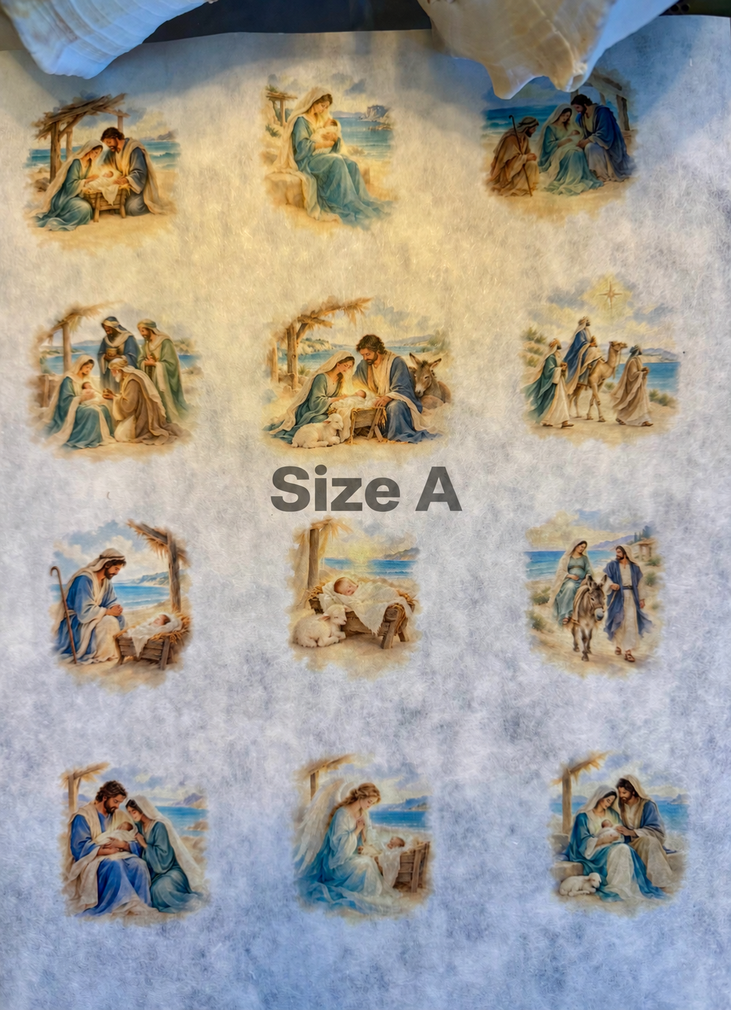 Coastal Nativity Decoupage Rice Paper