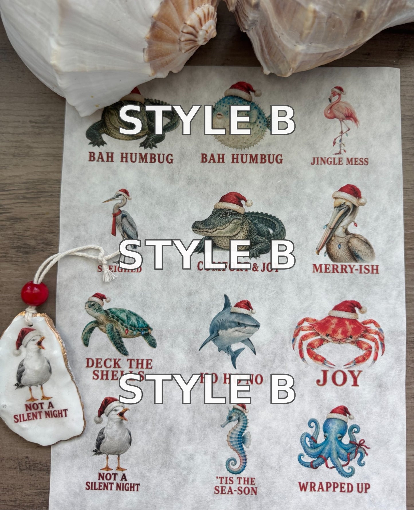Salty Christmas Decoupage Rice Paper