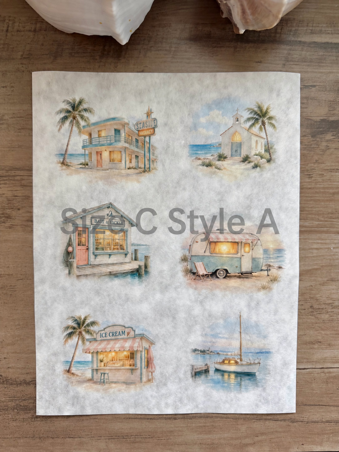 Coastal Glow Decoupage Paper