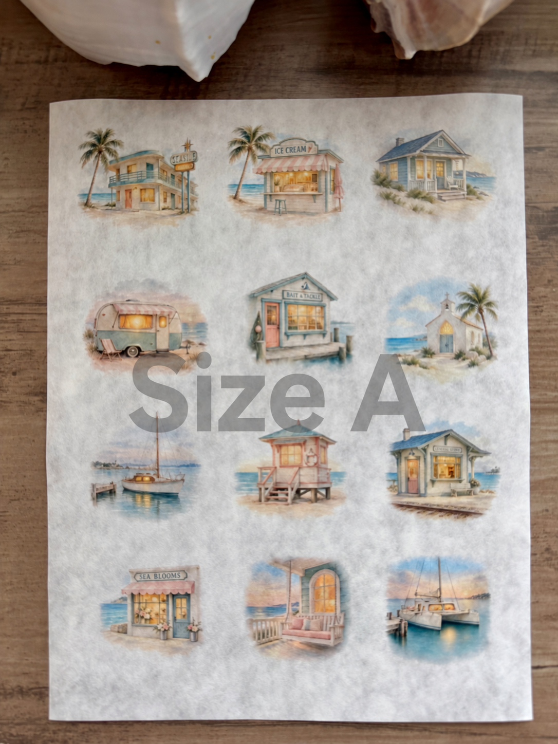 Coastal Glow Decoupage Paper