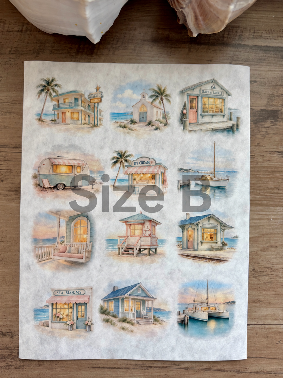 Coastal Glow Decoupage Paper